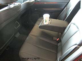 Subaru's Legacy with rear seat armrest and cupholders