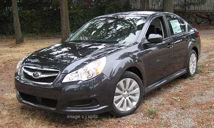 graphite gray 2010 Subaru Legacy 3.6R Limited with 17 alloys