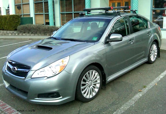 2011 Legacy GT with aftermarket roof rack and mud flaps