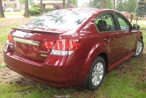 2011 Ruby Red Subaru Legacy Ruby Red 25i Premium PZEV with optional rear 