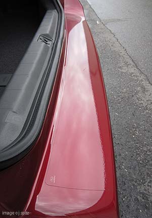 Subaru Legacy sedan rear bumper paint protector.