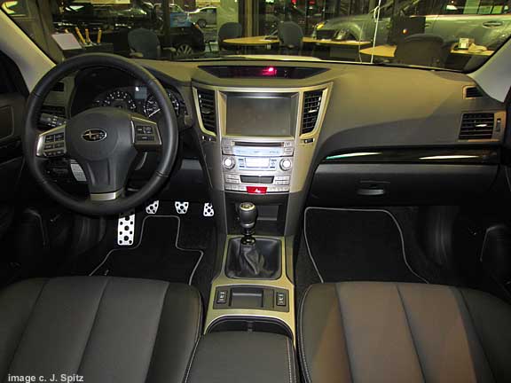 2012 Legacy GT dashboard with optional navigation
