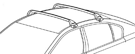 optional Subaru roof rack on Legacy