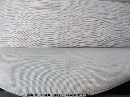 2013 subaru legacy sedan close-up of the ivory (beige) cloth material