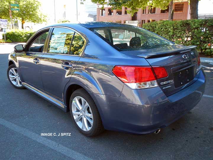 2013 twilight blue subaru legacy rear lip spoiler