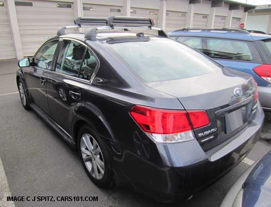 subaru legacy sedan with optional crossbar and ski attachment. On all 2010, 2011, 2012, 2013 models