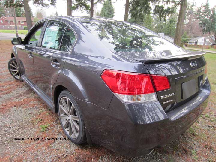 subaru legacy 2.5L Sport package, graphite gray. shown withj optional rear spoiler
