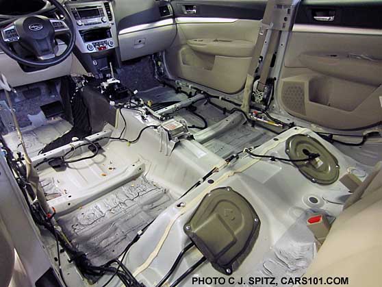 legacy interior with all seats, carpet removed