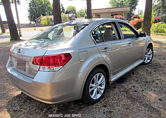 turngsten metallic 2014 subaru legacy rear view