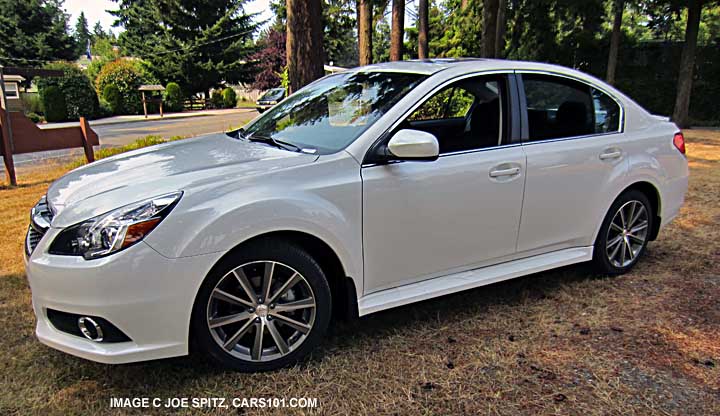 2014 subaru legacy 2.5i sport side view, satin white color