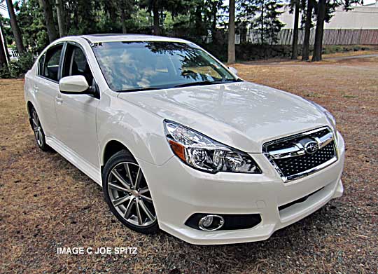 front of 2014 subaru legacy sport model, white shown