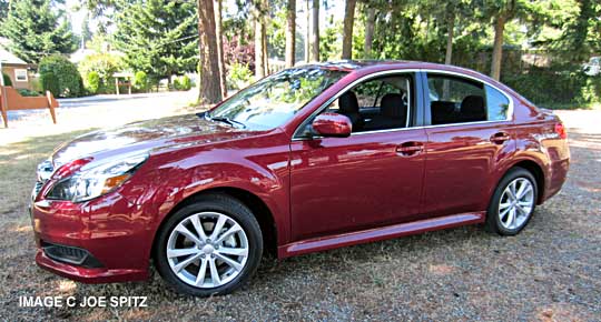 2014 subaru legacy premium, venetian red color shown