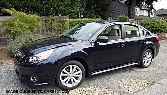 2014 subaru legacy 2.5i with optional alloy wheel value package, deep indigo blue color shown