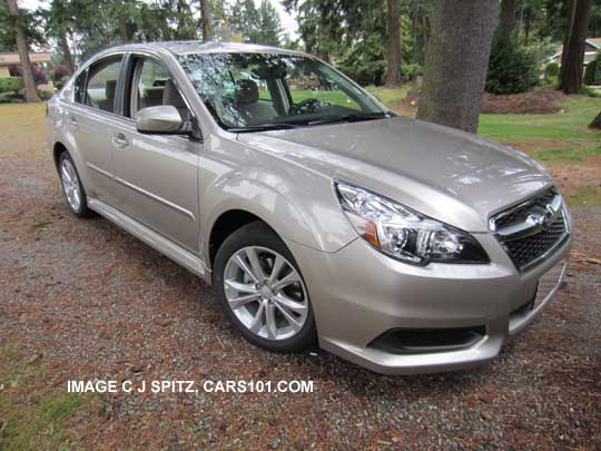 2014 subaru legacy with optional body side moldings, tungsten metallic color