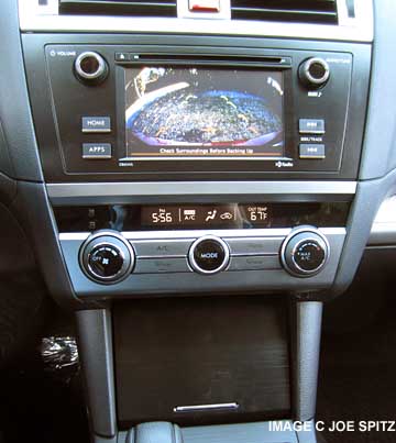 Subaru Legacy 2.5i heat and a/c controls,  audio, back-up camera