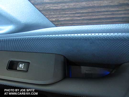 door handle illumination on 2015 Legacy Premium and Limited models, passenger door shown