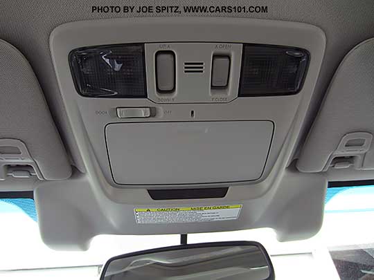 2015 Legacy overhead console with optional Eyesight