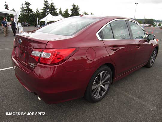 rear view 2015 Subaru Legacy Limited, venetian red pearl