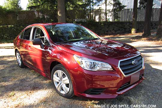 2015 Venetian Red Subaru Legacy sedan