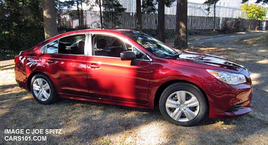 2015 Venetian Red Subaru Legacy sedan