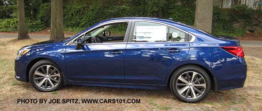 2015 Legacy Limited side view, Lapis Blue Pearl