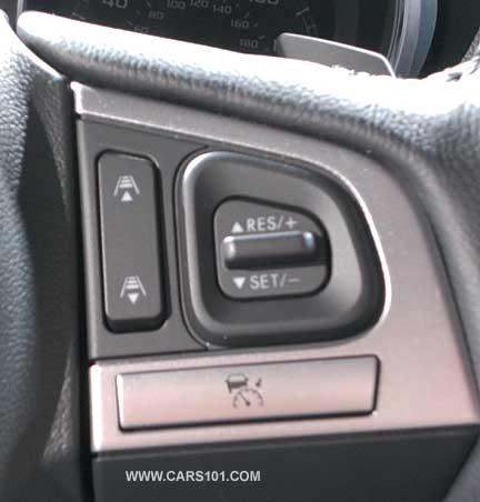 2015 Legacy steering wheel cruise control with eyesight settings