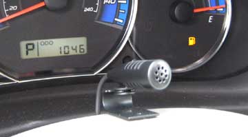 bluetooth mic on top of steering column