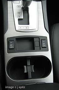 2010 Legacy center console with heated seats