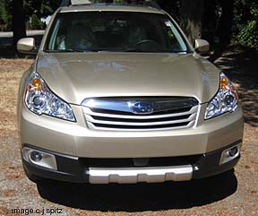 front view, Outback Limited, 2010 model, harvest gold