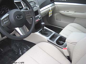2010 Outback manual transmission, ivory shown
