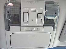 Overhead console, map lights, with sunroof controls