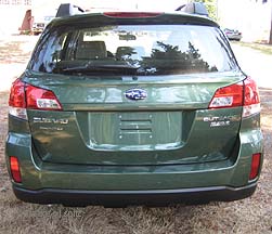 cypress green 2010 outback, rear view