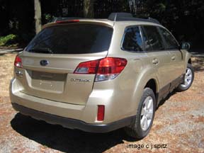rear view, harvest gold 2010 outback
