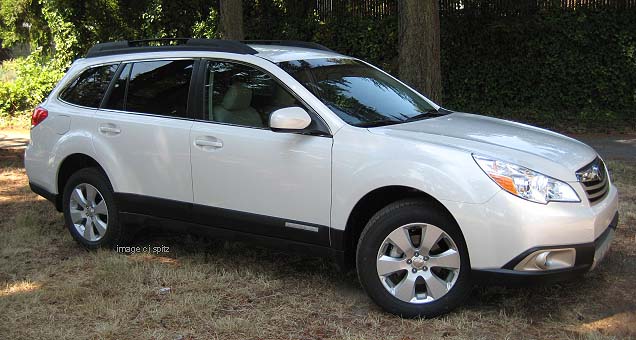 satin white  2010 Outback side view