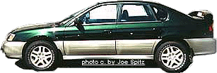 Legacy Outback sedan, timberline green