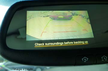new rear view camera backup display in the mirrors