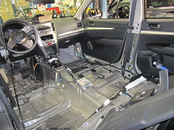 a 2011 Outback with the interior completely removed