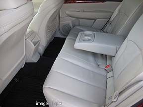 ivory interior, rear seat
