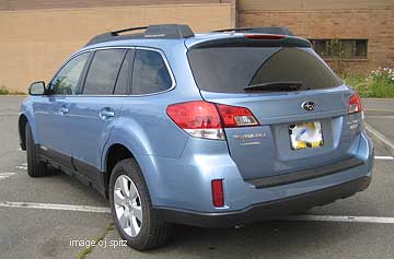 Sky Blue Subaru Outback 2011