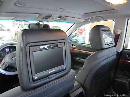 subaru outback factory dvd players in the front headrests
