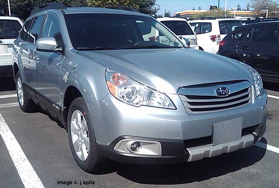 front of 2012 outback, ice silver shown