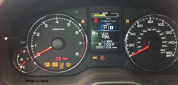 2013 subaru outback eyesight instrument panel