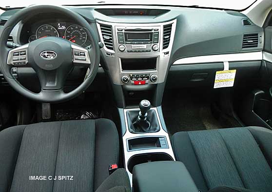 2.5i outback interior with the manual 6 speed transmission