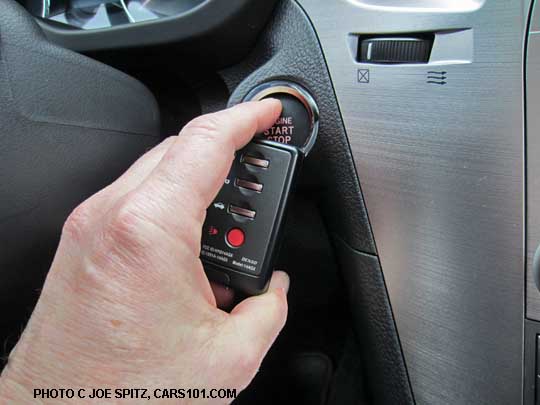 keyess access with dead battery- start the car by pressing the remote to the pushbutton start