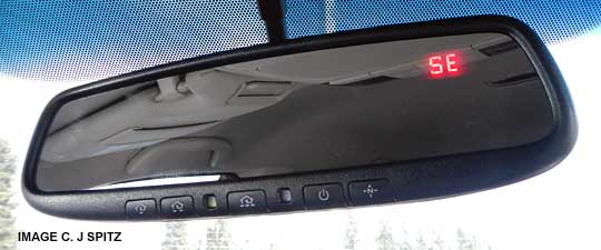 2013 subaru auto dimming mirror with comass and homelink