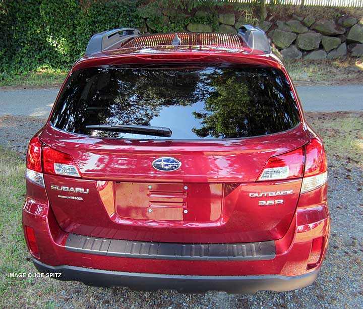 rear view 2013 outback venetian red pearl