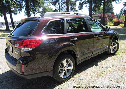 rear view outback limited, brilliant brown