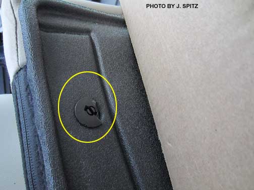 subaru outback rear seatback protector plastci 'rivet'