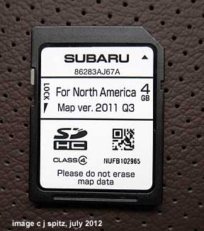 2013 outback navigation sd card