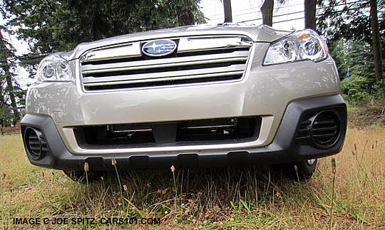 2014 outback front, tungsten metallic color. base 2.5i model